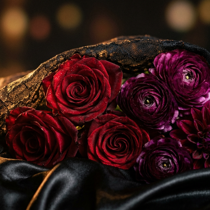 Gothic Florals: The Trend of Vibrant Blooms on Dark Backgrounds