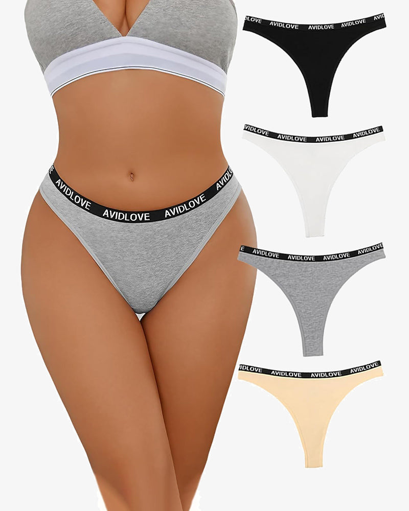 Avidlove low-rise cotton thong panties in multiple colors, comfortable and breathable lingerie