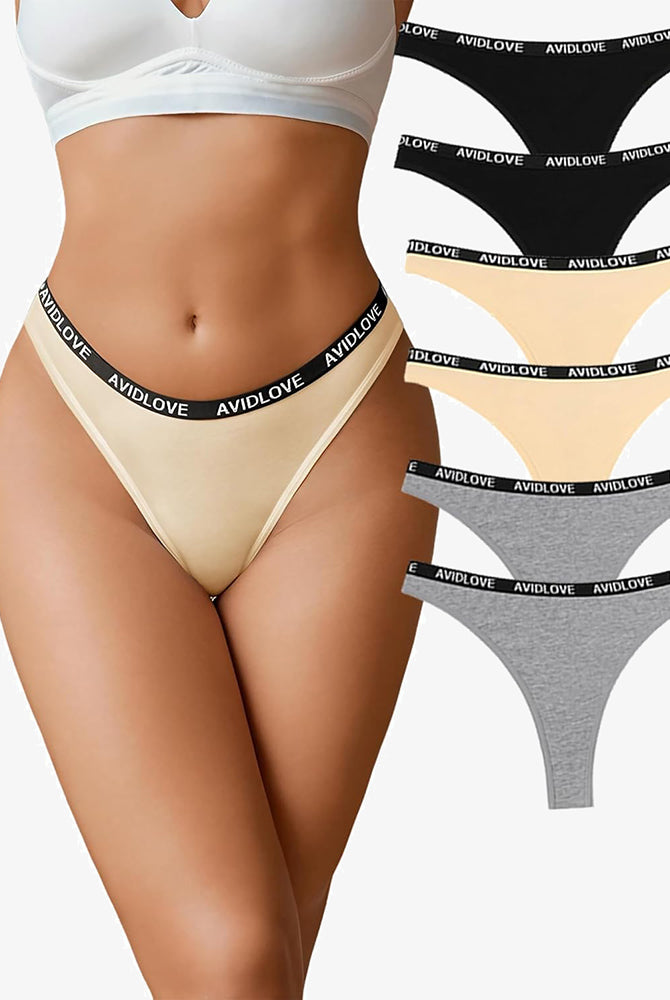Avidlove low-rise cotton thong, multiple colors available, featuring the Avidlove logo.