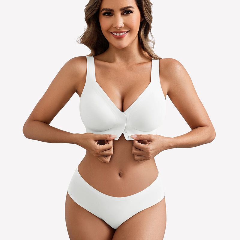 No Underwire Front Closure Bra Seamless Bralette