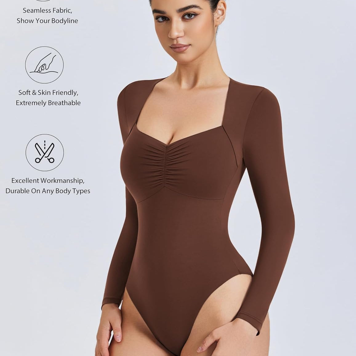 Sweetheart Neckline Bodysuit Tops