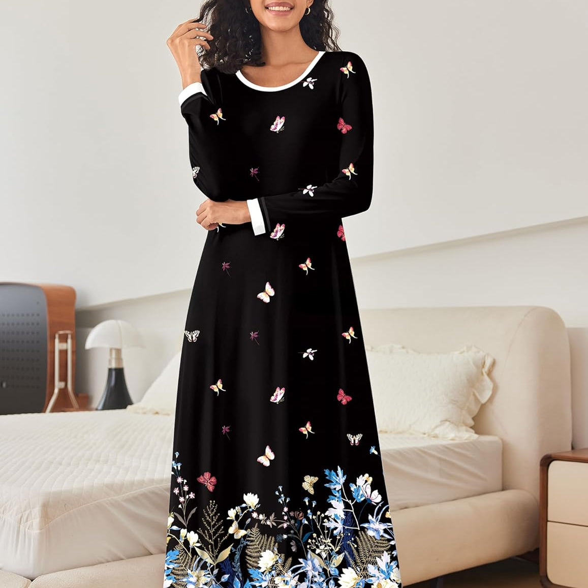 Long Sleeve Full Length Long Nightshirt (US Only)