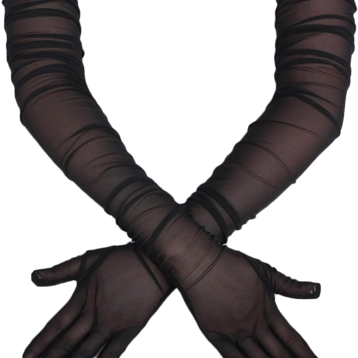 1920er Jahre Lange transparente Handschuhe Tüll Mesh Handschuhe