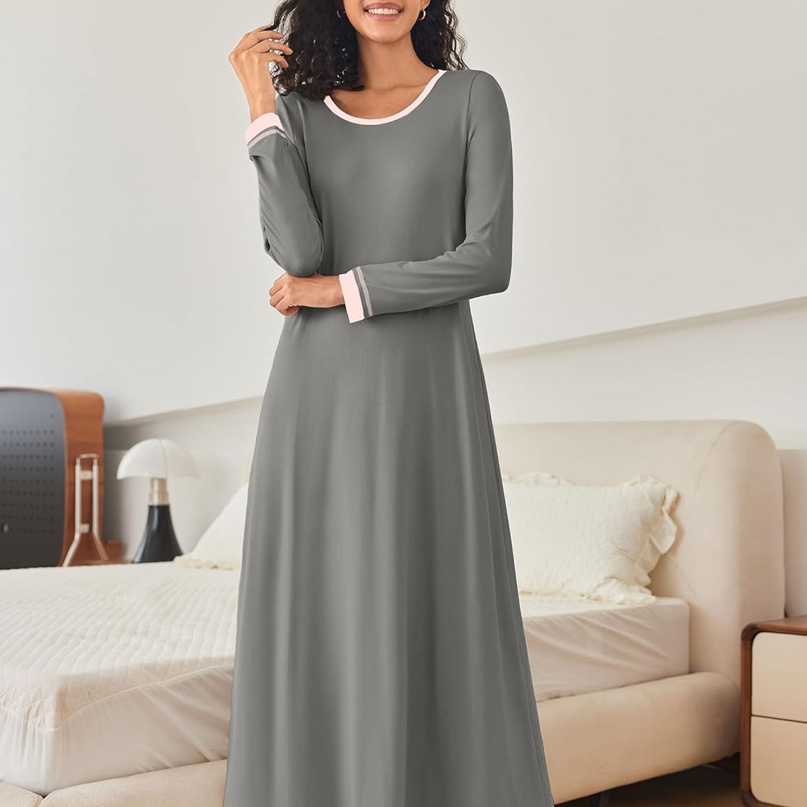 Long Sleeve Full Length Long Nightshirt (US Only)