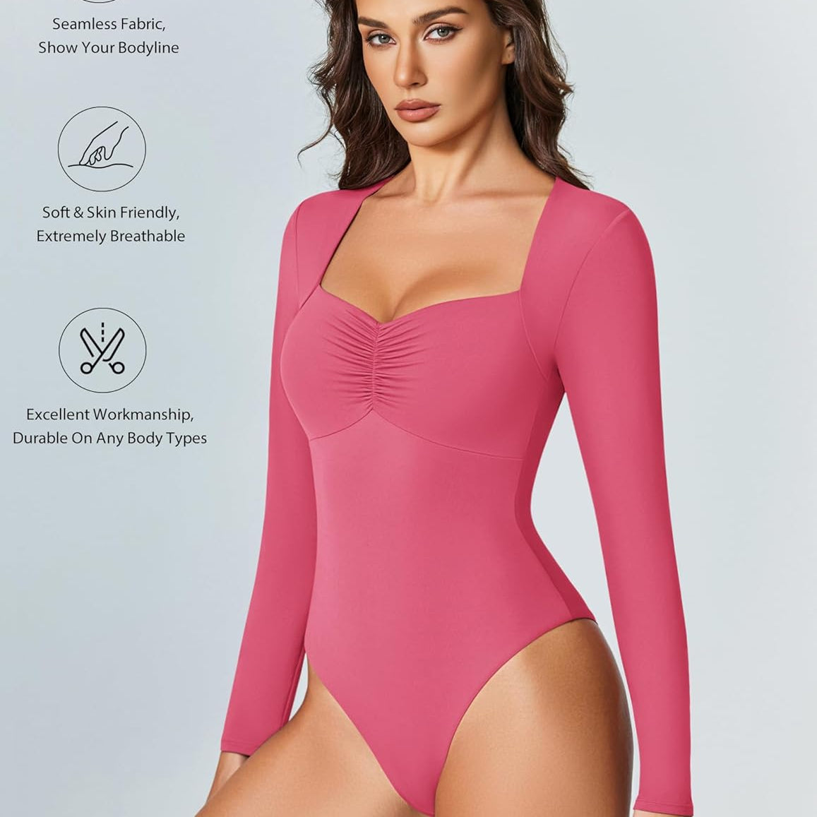 Sweetheart Neckline Bodysuit Tops