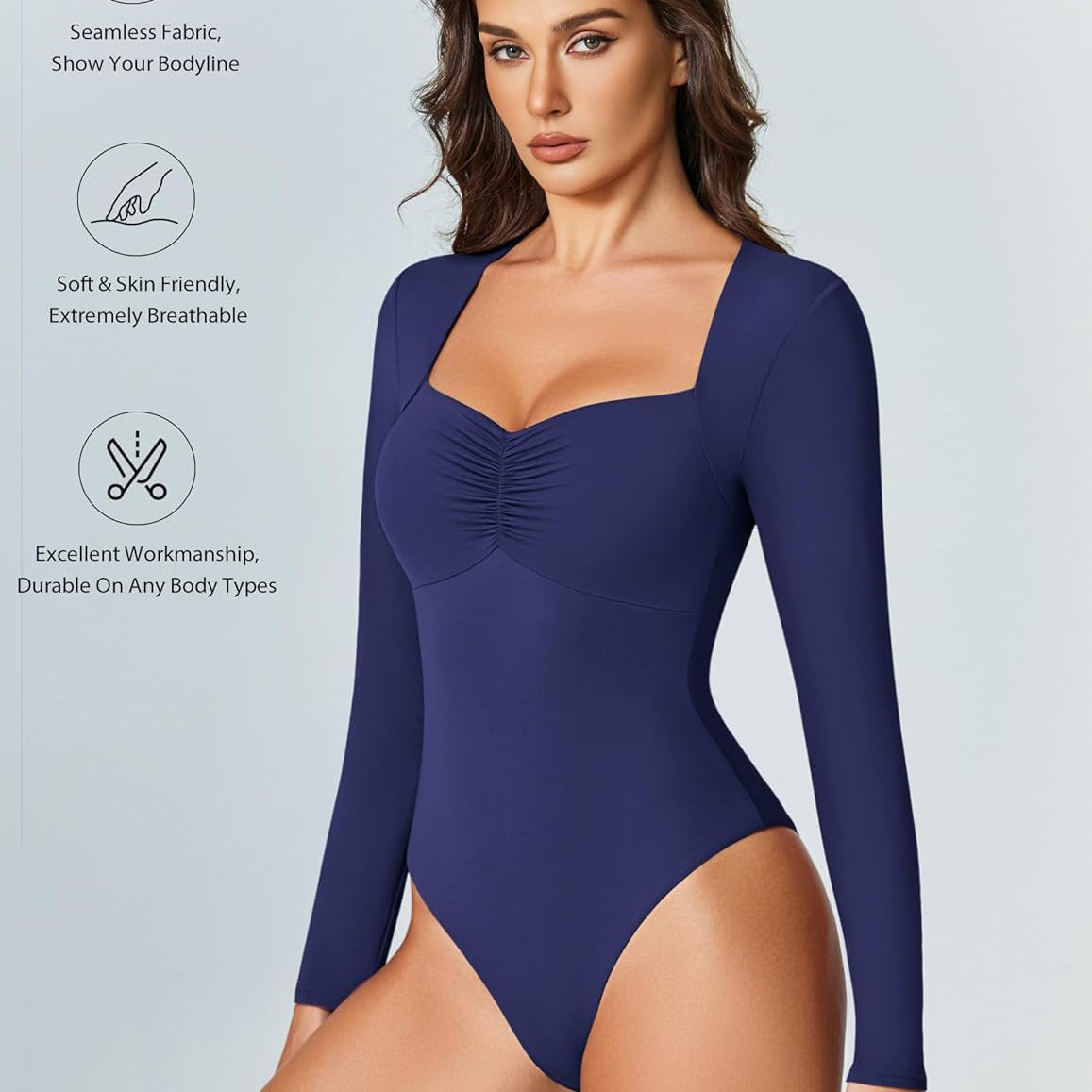 Sweetheart Neckline Bodysuit Tops