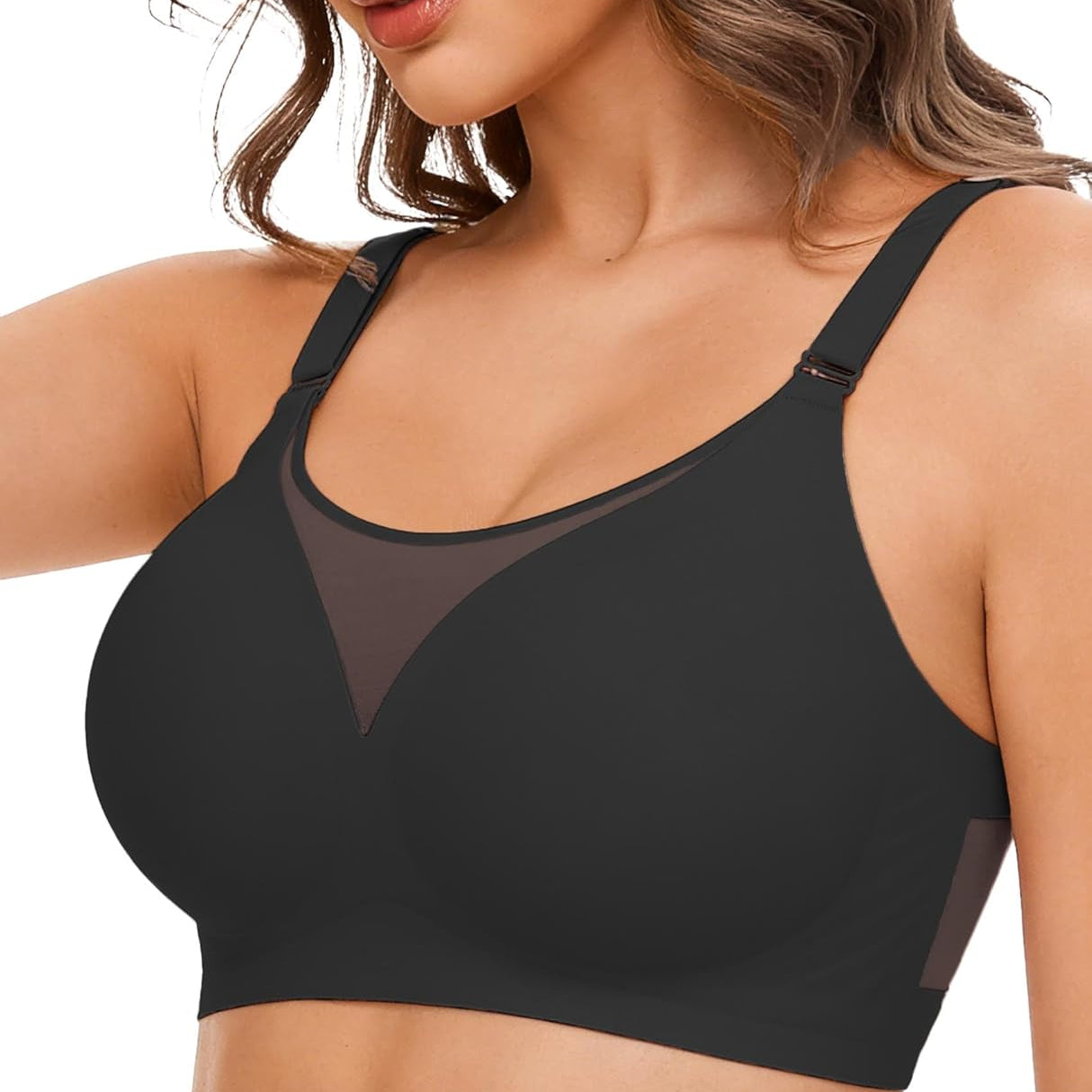 Seamless Push Up Full Coverage Bra Mesh Comfy Bralette