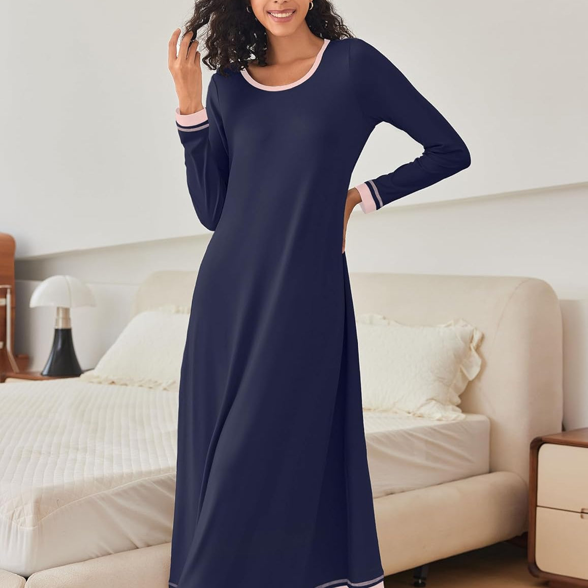 Long Sleeve Full Length Long Nightshirt (US Only)
