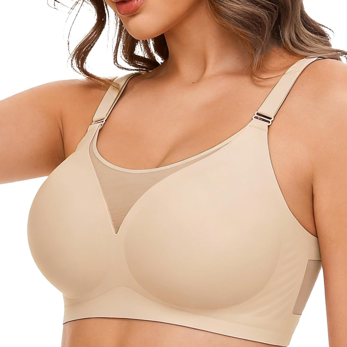 Seamless Push Up Full Coverage Bra Mesh Comfy Bralette
