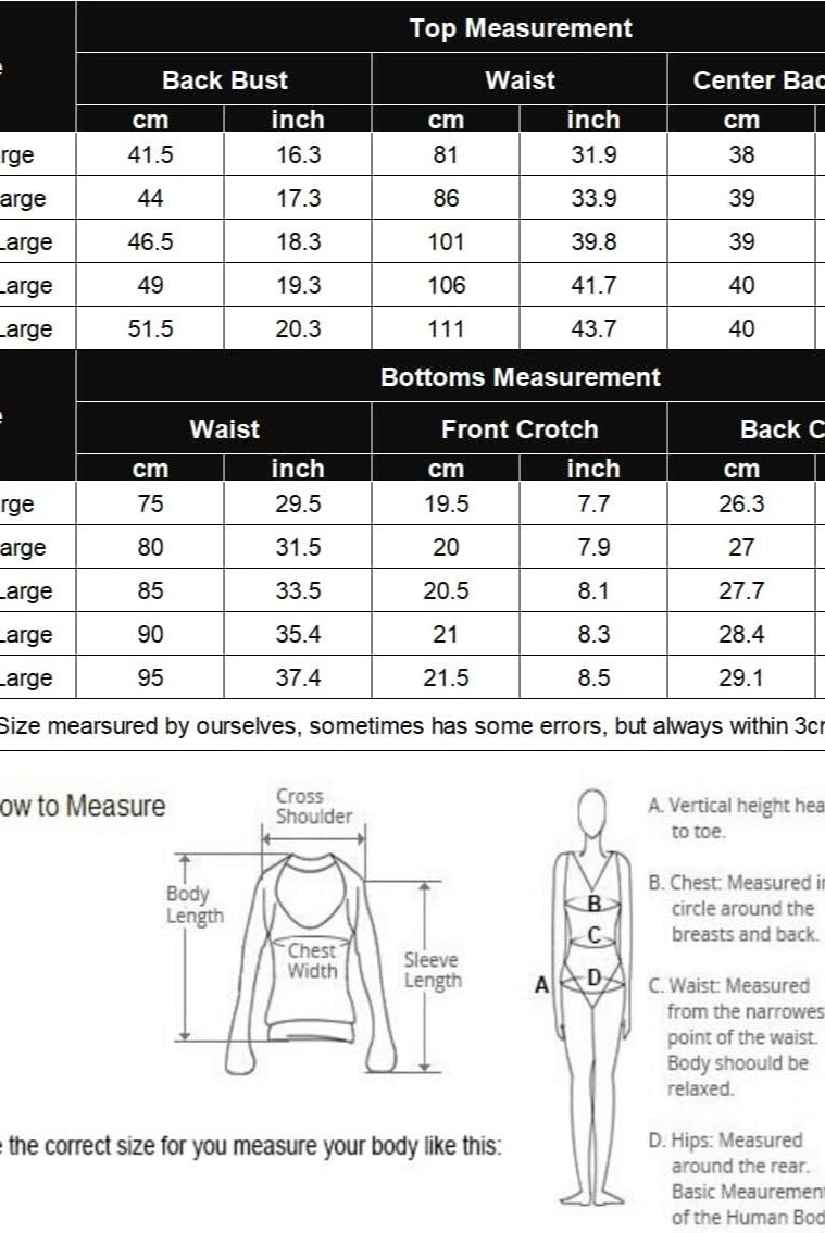 Plus Size Lingerie Size Chart with Measurements and How to Measure Guide