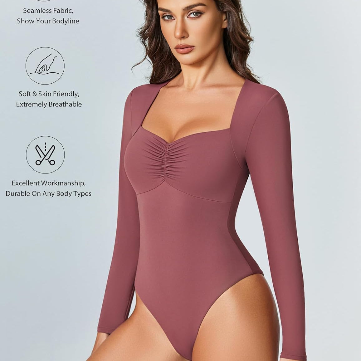 Sweetheart Neckline Bodysuit Tops