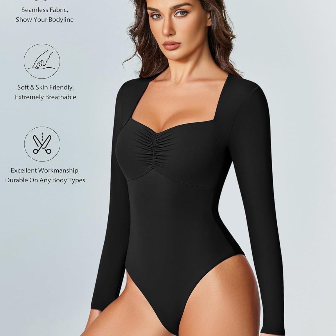 Sweetheart Neckline Bodysuit Tops