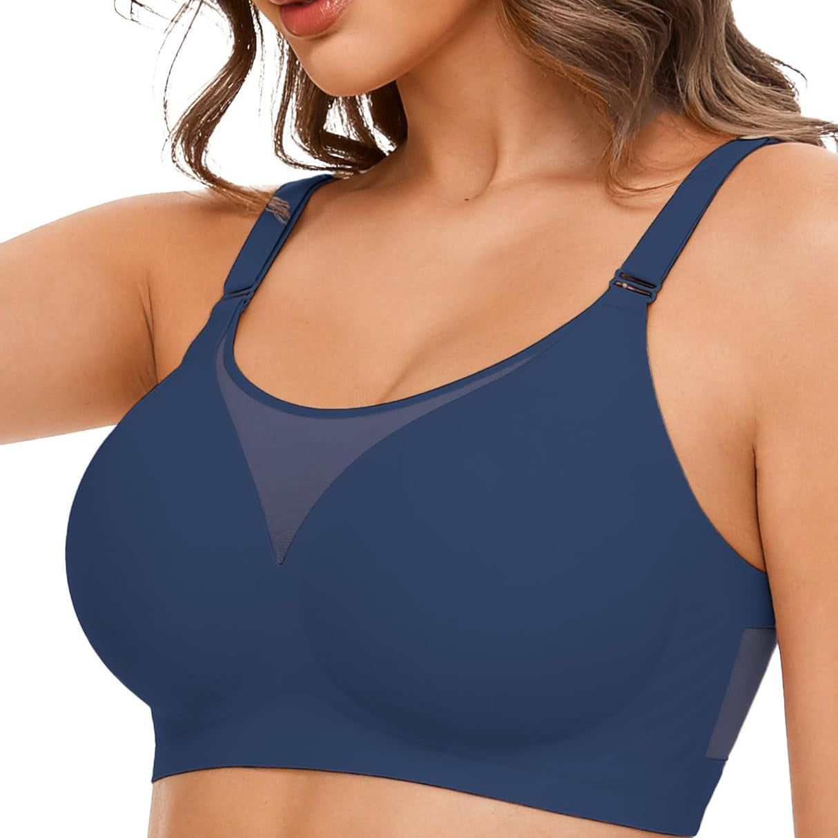 Seamless Push Up Full Coverage Bra Mesh Comfy Bralette