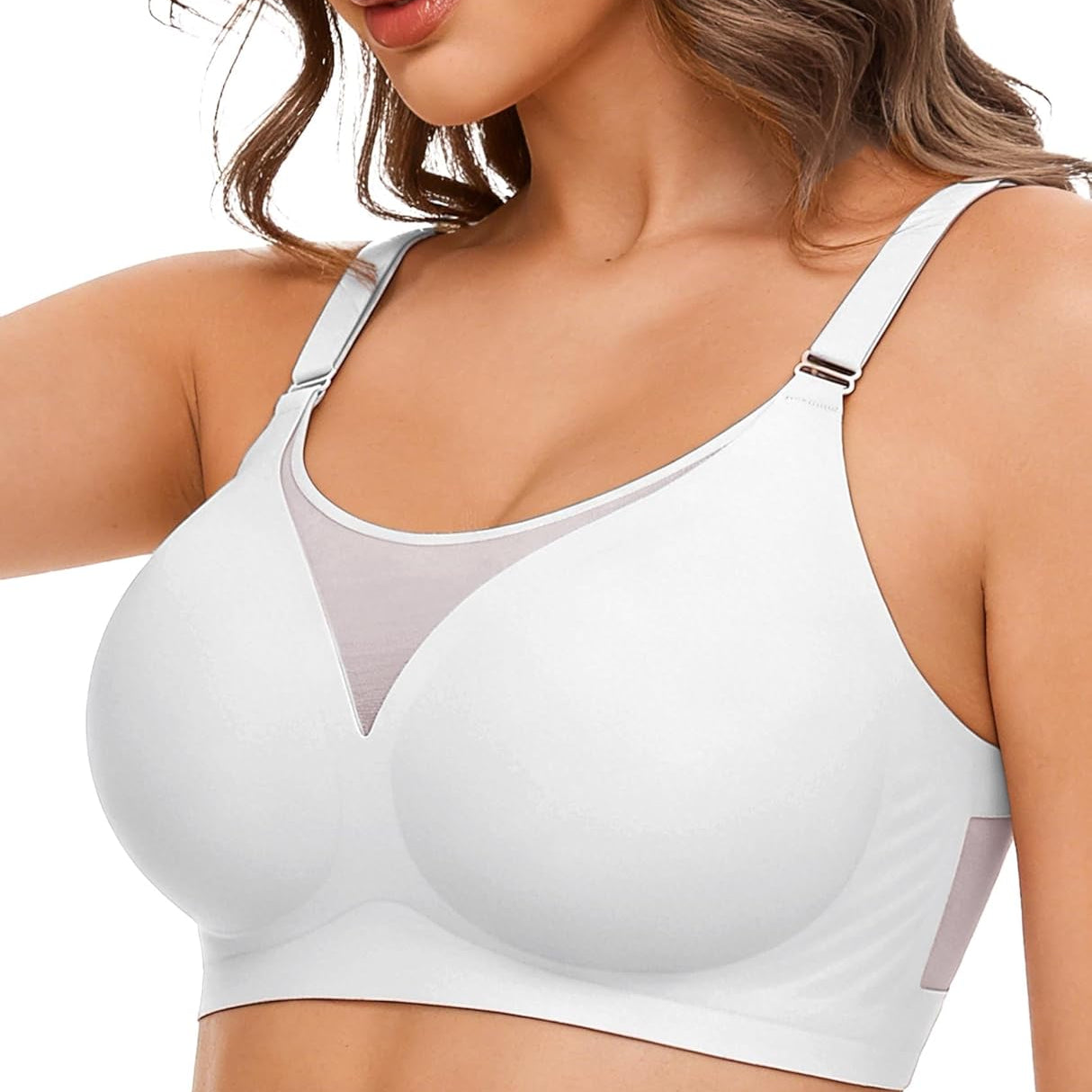 Seamless Push Up Full Coverage Bra Mesh Comfy Bralette