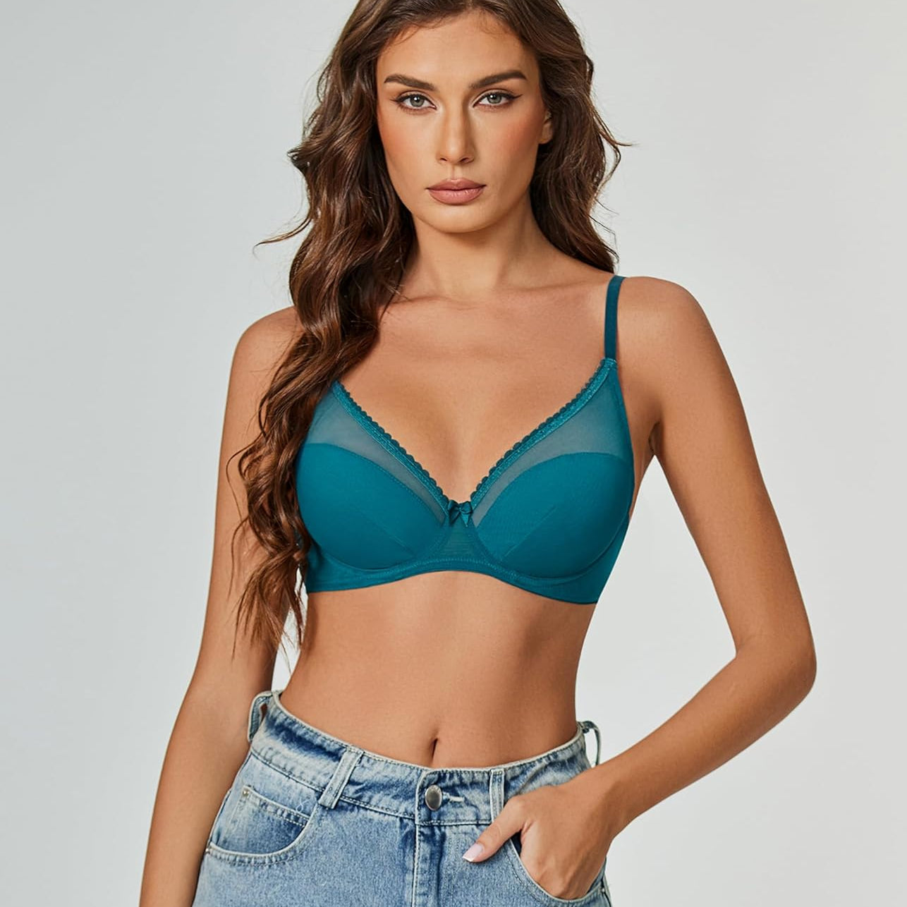 Mesh Underwire Bras Full Coverage Bra