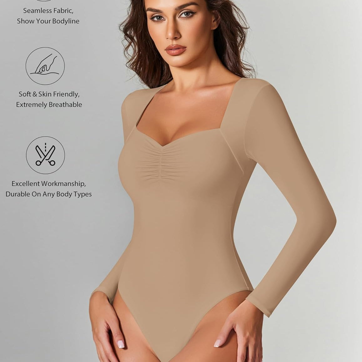 Sweetheart Neckline Bodysuit Tops