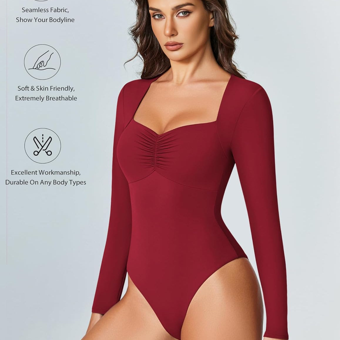 Sweetheart Neckline Bodysuit Tops