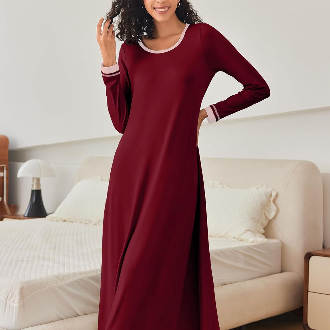 Long Sleeve Full Length Long Nightshirt (US Only)