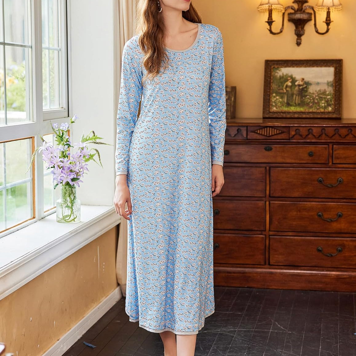 Long Sleeve Full Length Long Nightshirt (US Only)