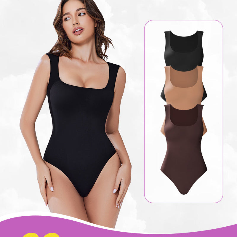 Avidlove 3-Pack Square Neck Bodysuit Shapewear, black. 30% off.