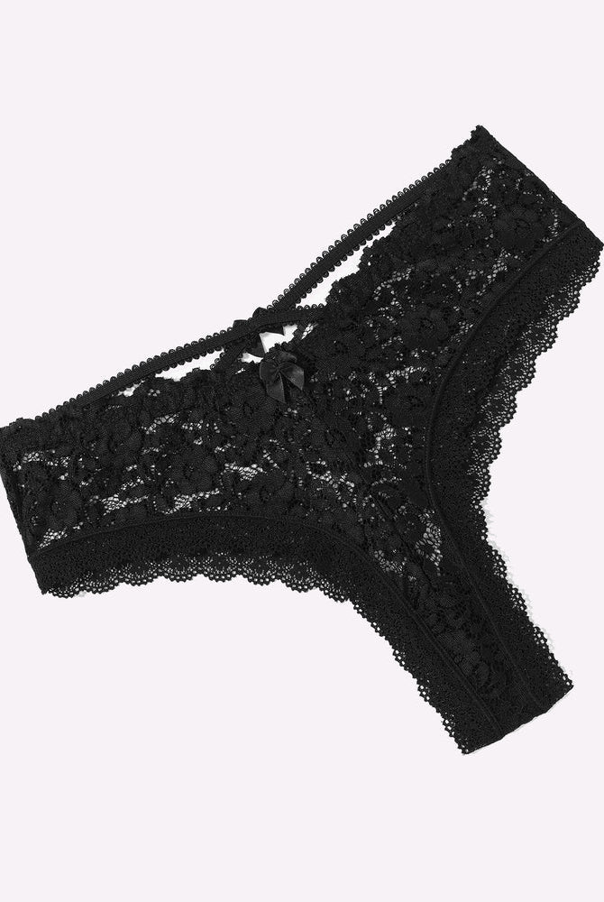 Avidlove Black Lace Criss Cross Back Hipster Panties - Feminine and Stylish Lingerie