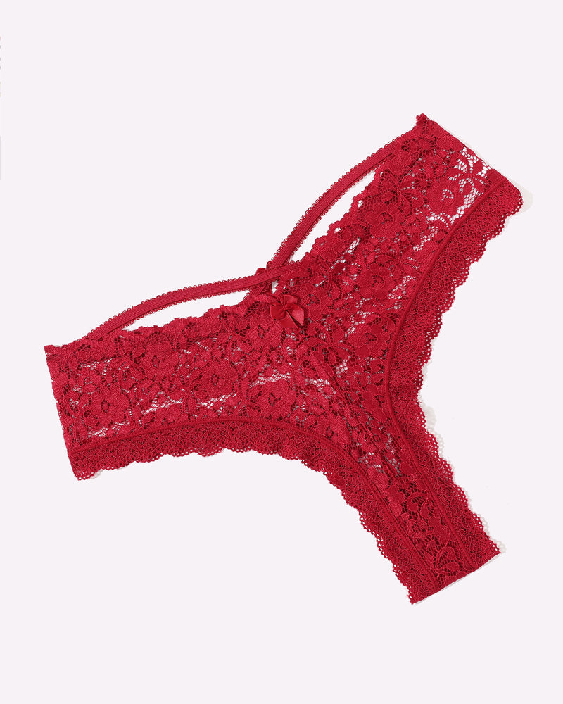 Avidlove Red Lace Criss Cross Back Hipster Panties - Feminine and Stylish Lingerie
