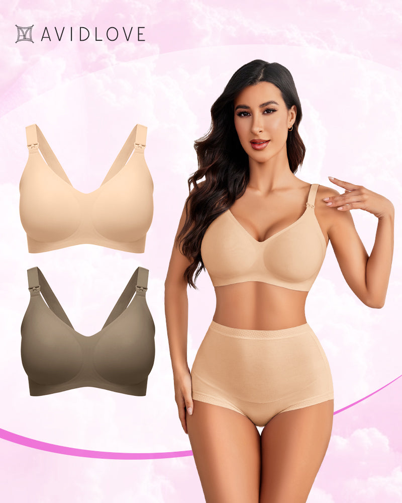 Avidlove 2 Pack Nursing Bras, seamless and wireless maternity bras for ultimate comfort and support.