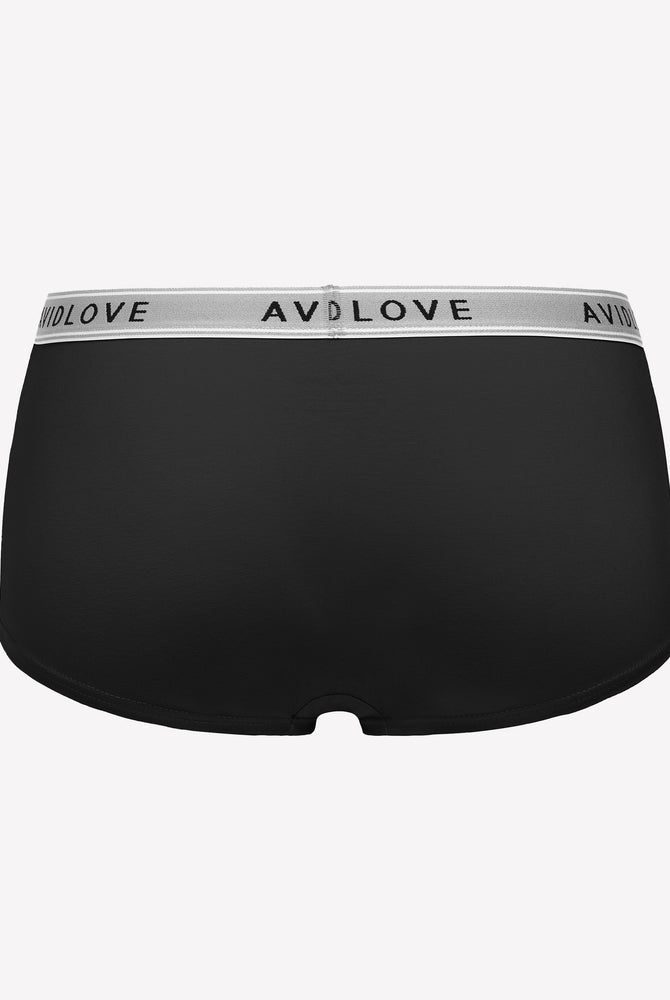Avidlove Cotton Panties Full Coverage Shorts in Black with Brand Logo on Waistband