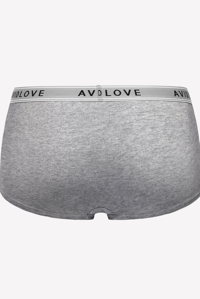 Avidlove Cotton Panties Full Coverage Shorts in Gray with Brand Logo