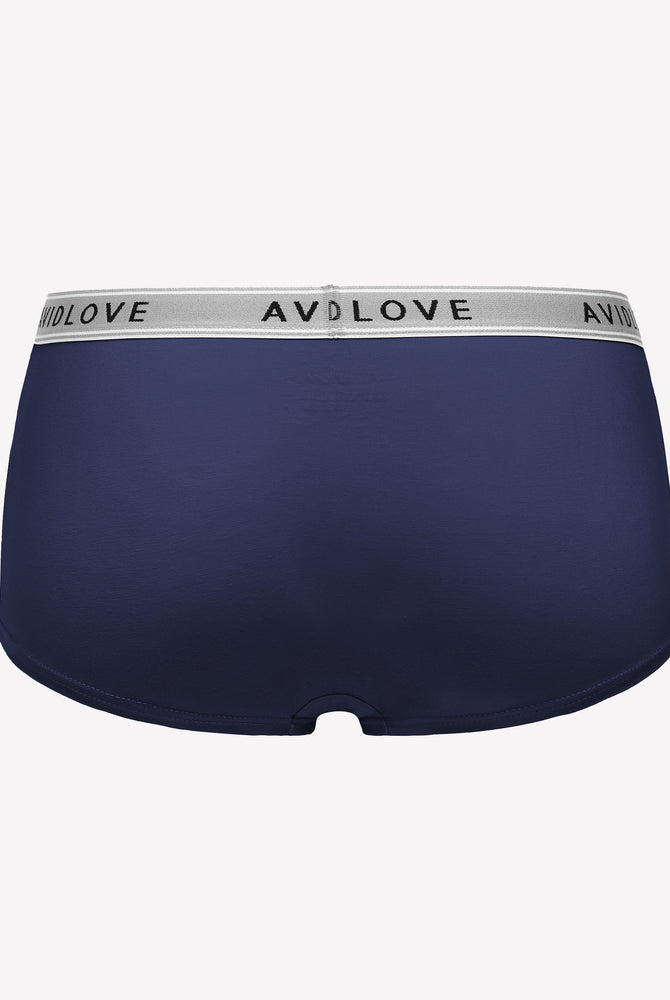 Avidlove Cotton Panties Full Coverage Shorts in navy blue with brand logo on waistband