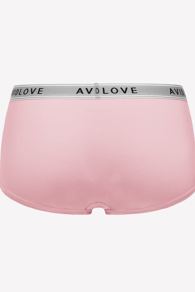 Avidlove Cotton Panties Full Coverage Shorts in Pink with Brand Logo