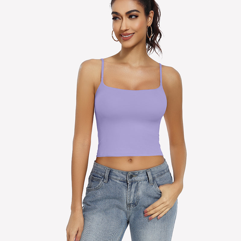⚡Blitzverkauf – Doppelt gefütterte Tanktops, Basic-Crop-Top