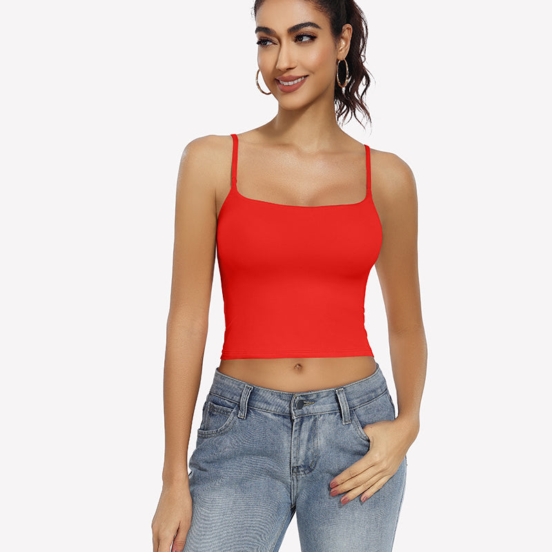 ⚡Blitzverkauf – Doppelt gefütterte Tanktops, Basic-Crop-Top