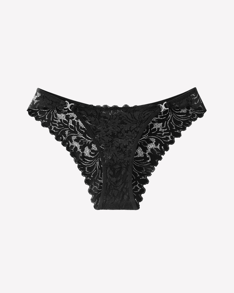 Black lace low rise tanga cheeky underpants, soft and breathable, perfect for confidence and romance