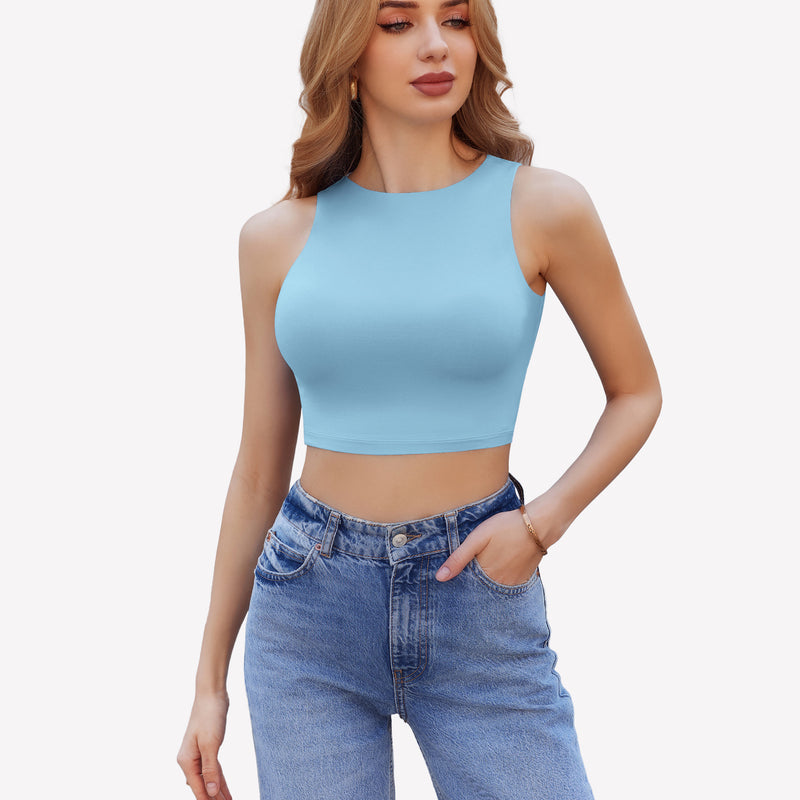 Tank Top Double Lined Crop Tops