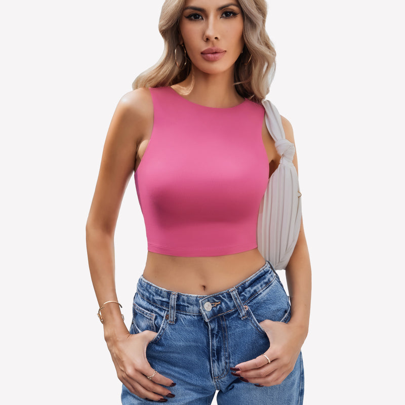 Tank Top Double Lined Crop Tops
