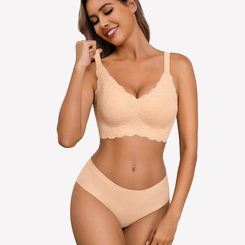 Wireless Full Coverage Lace Bra
