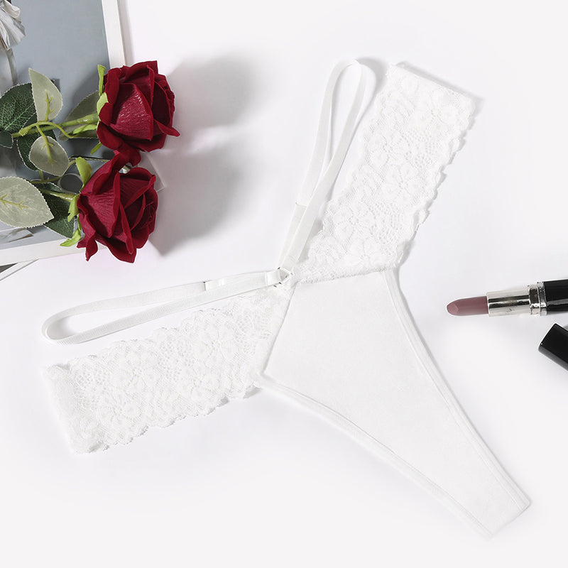 Lace Bikini Panties V Shape Waistband Thongs