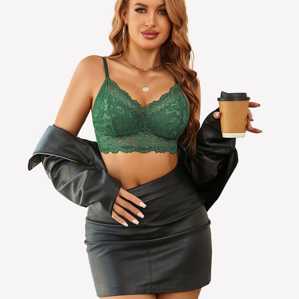 Lace Camisole Y2K Tank Top Wireless Bra