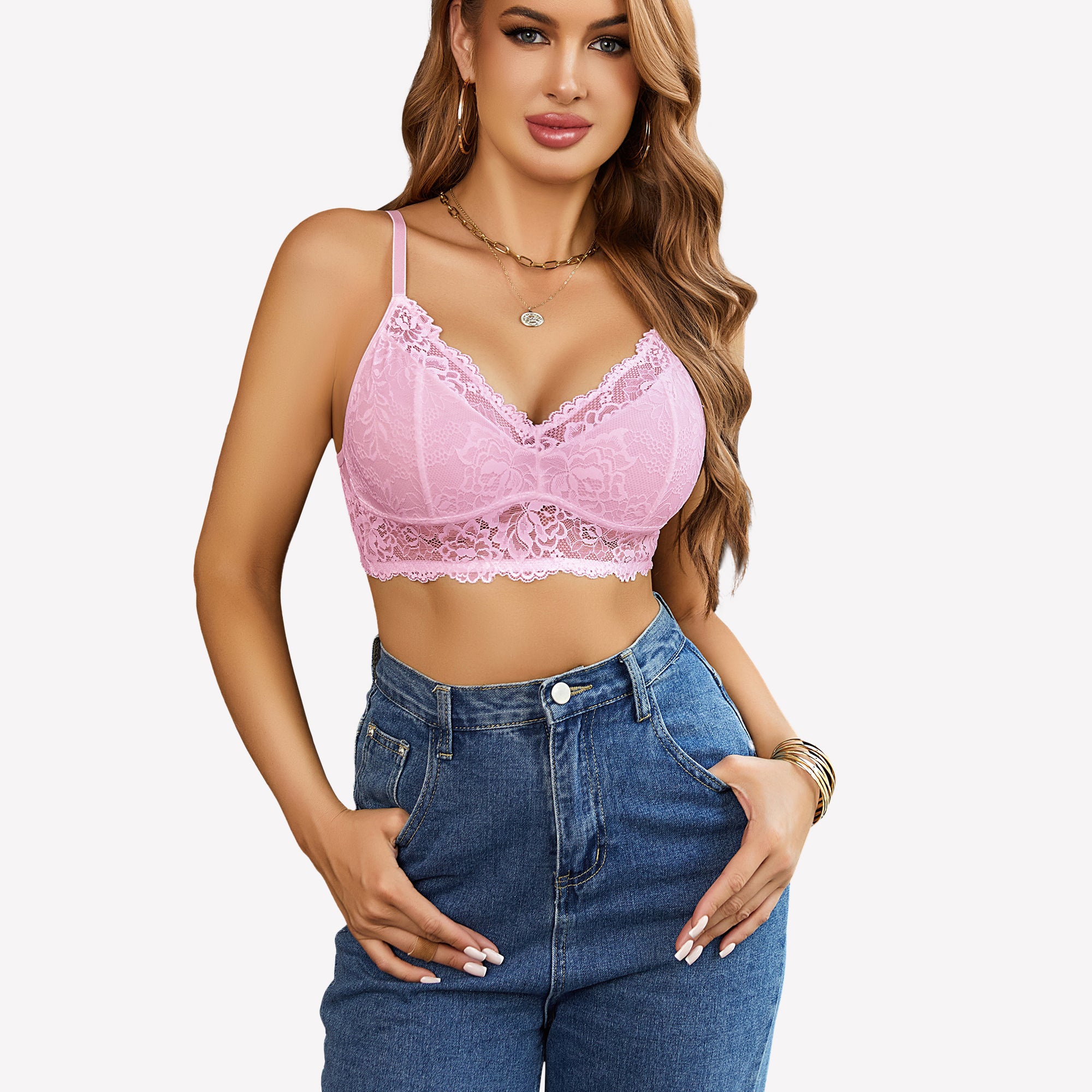 Pink Lace Y2K Tank Top