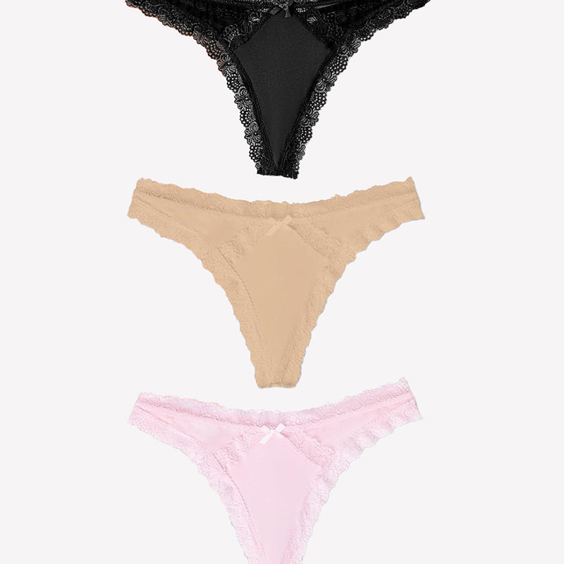 Low Rise Thong with Criss Cross Back