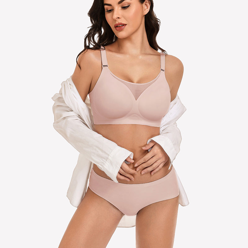 Seamless Push Up Full Coverage Bra Mesh Comfy Bralette