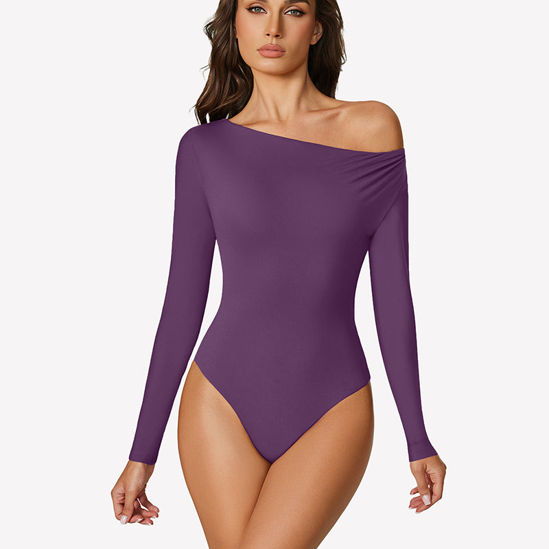 Off the Shoulder Long Sleeve Bodysuit