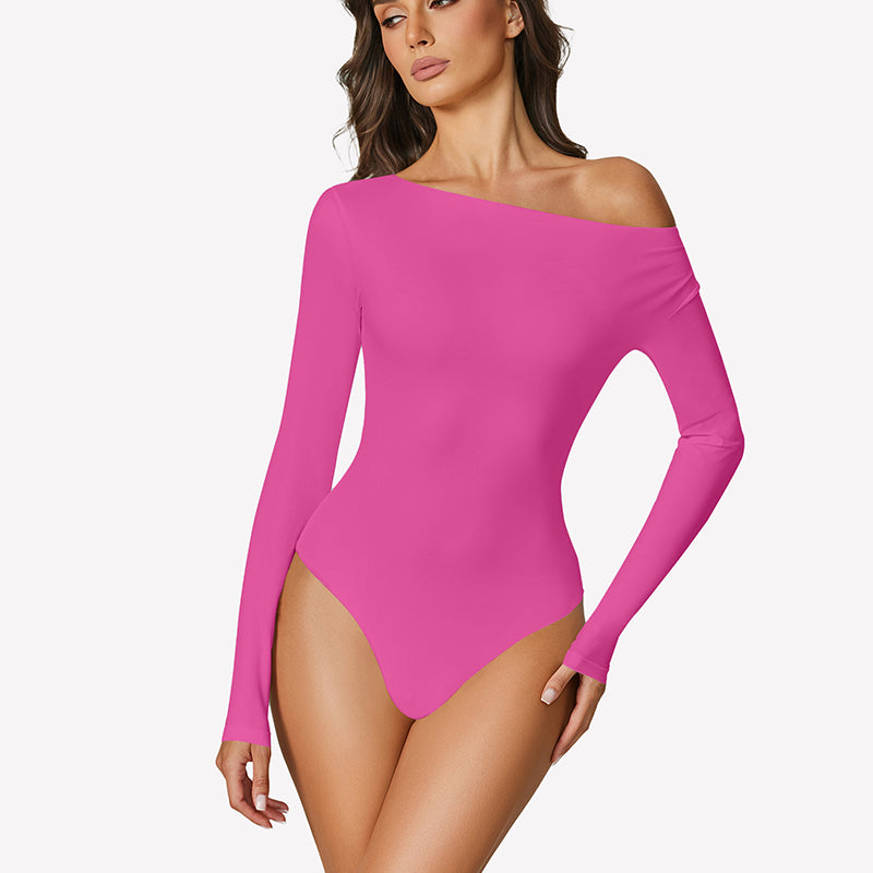 Off the Shoulder Long Sleeve Bodysuit