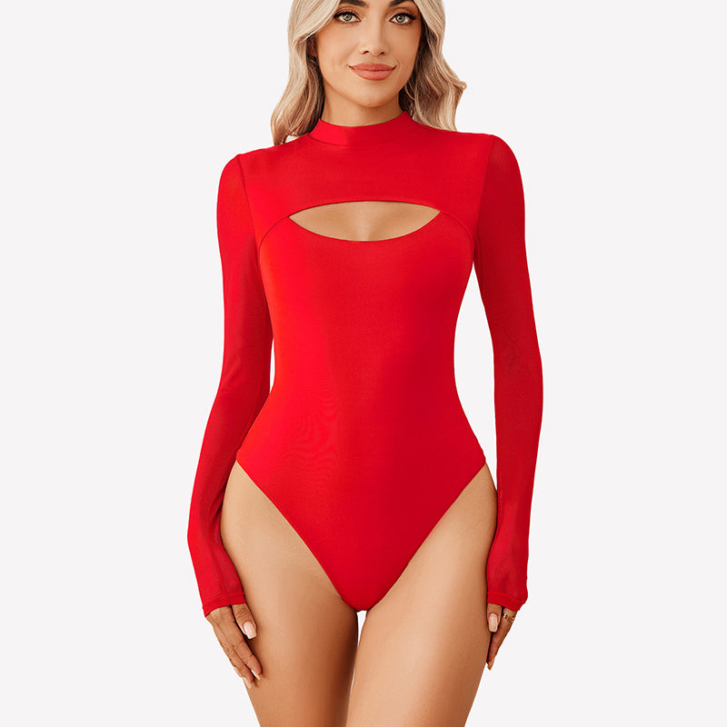 Long Sleeve Thong Bodysuit Shapewear