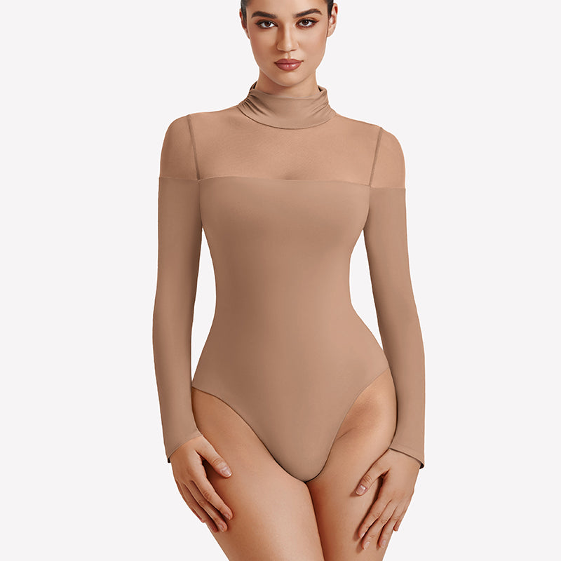 Long Sleeve Turtle Leotard Tops