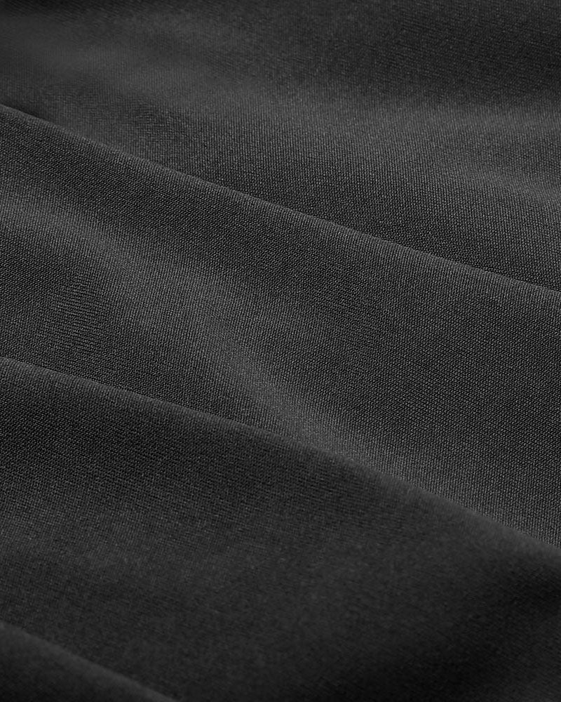 Black pleated mini skirt fabric, elastic waist, schoolgirl cosplay, polyester blend, mini design
