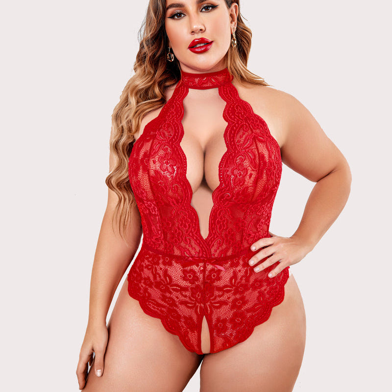 avidlove plus size lingerie for women sexy bodysuit deep v teddy one piece lace babydoll 16 24 plus