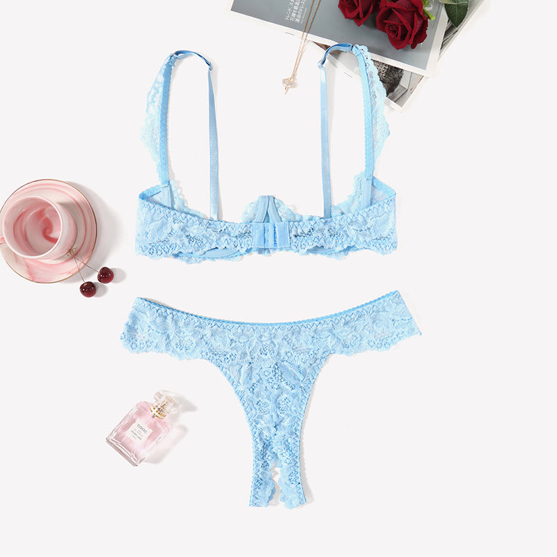 Push-Up-Spitzen-BH- und Höschen-Sets