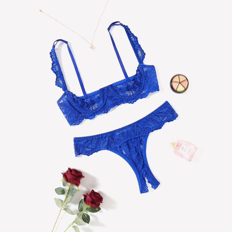 Push-Up-Spitzen-BH- und Höschen-Sets